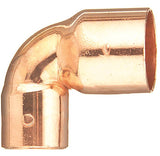 EPC 31274 Reducing Pipe Elbow, 1/2 x 3/8 in, Sweat, 90 deg Angle, Copper