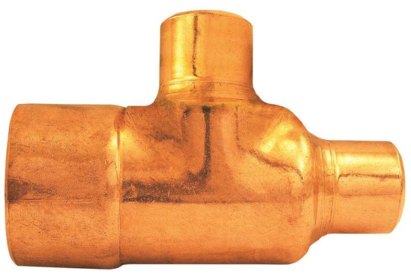 EPC 111R Series 32794 Reducing Pipe Tee, 3/4 x 1/2 x 1/2 in, Sweat, Copper