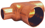 EPC 111R Series 32790 Reducing Pipe Tee, 3/4 x 1/2 x 3/4 in, Sweat, Copper