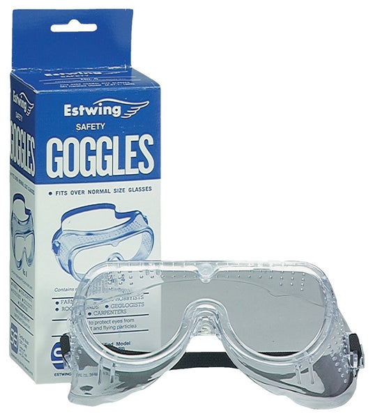Estwing #6 Ventilated Safety Goggles, Polycarbonate Lens, Replaceable Frame, Soft Vinyl Frame