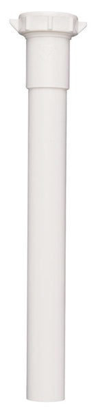 Plumb Pak PP20945 Pipe Extension Tube, 1-1/4 in, 12 in L, Slip-Joint, PVC, White