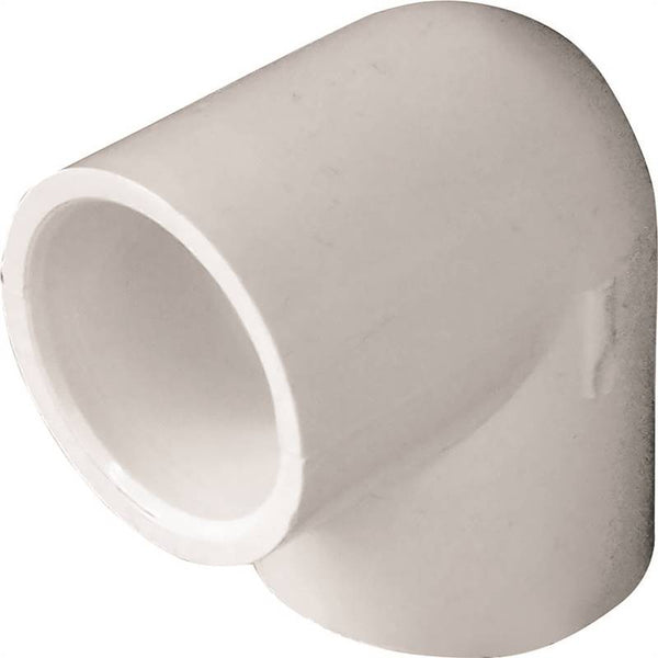 LASCO 406007BC Pipe Elbow, 3/4 in, Slip, 90 deg Angle, PVC, White, SCH 40 Schedule