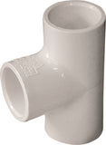 LASCO 401005BC Pipe Tee, 1/2 in, Slip, PVC, White, SCH 40 Schedule