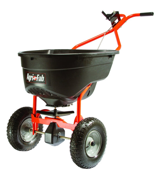 AGRI-FAB 45-0462 Broadcast Spreader, 25,000 sq-ft Coverage Area, 12 ft W Spread, 130 lb Capacity, Poly Hopper