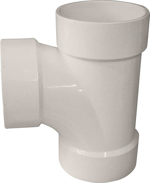 IPEX 192154L Sanitary Pipe Tee, 4 in, Hub, PVC, White, SCH 40 Schedule