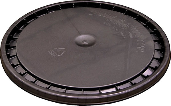 ENCORE Plastics 53000B Paint Pail Lid, Polyethylene, Black