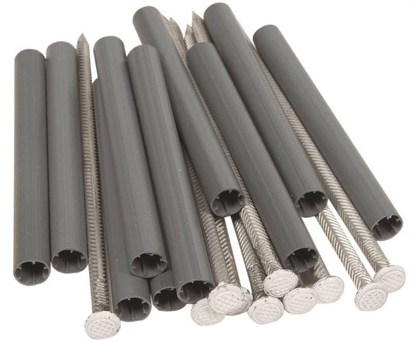 Amerimax 25043 Gutter Spike and Ferrule, Aluminum/Plastic, White