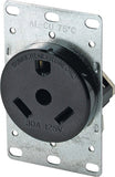 Eaton Cooper Wiring 1263-BOX Power Receptacle, 2 -Pole, 125 V, 30 A, NEMA: NEMA TT-30R, Brown