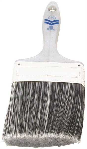 Linzer 3883-4 Paint Brush, 4 in W, 3-1/2 in L Bristle, Nylon/Polyester Bristle, Varnish Handle