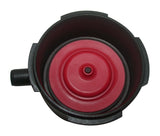 Korky R528 Replacement Cap, Plastic, Black/Red