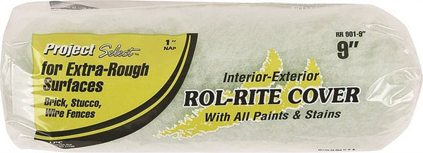 Linzer RR 901 Paint Roller Cover, 1 in Thick Nap, 9 in L, Knit Fabric Cover, Green