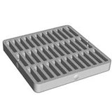 NDS NDS980 Drain Grate, 9 in L, 9 in W, Square, 7/16 in Grate Opening, HDPE, Black