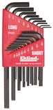 Eklind 10018 Hex Key Set, 18-Piece, Steel, Black