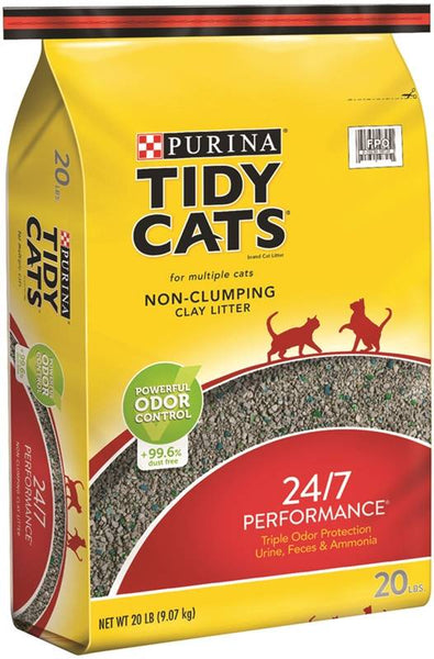 Tidy Cats 7023010720 Cat Litter, 20 lb Capacity, Gray/Tan, Granular Bag