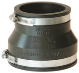 FERNCO P1056-43 Flexible Coupling, 4 x 3 in, PVC, Black, 4.3 psi Pressure