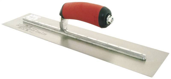 Marshalltown MXS66D Finishing Trowel, 16 in L Blade, 4 in W Blade, Spring Steel Blade, Square End, Curved Handle