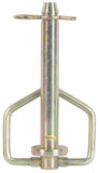 SpeeCo S071021C0 Hitch Pin, 5/8 in Dia Pin, 5-3/4 in L, 4-1/4 in L Usable, 2 Grade, Steel, Yellow Zinc Dichromate