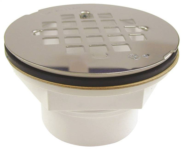 B & K 133-106 Shower Drain, Plastic, For: 2 in DWV or SCH 40 ABS or PVC Pipes