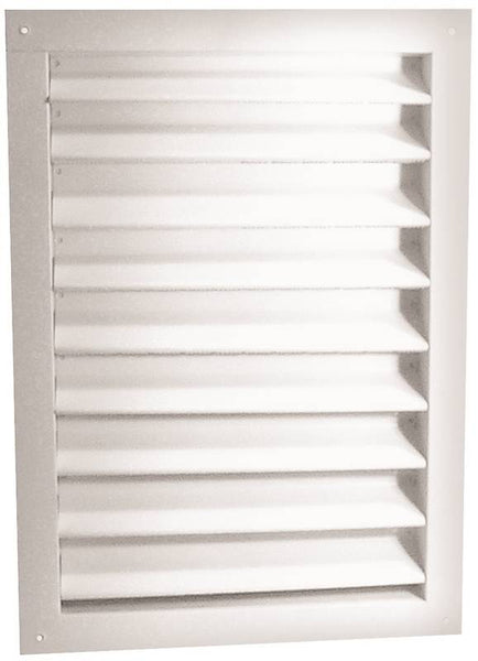 Master Flow DA1212W Dual Louver, 14-3/4 in L, 14-1/2 in W, Aluminum, White