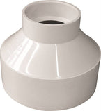 CANPLAS 193025 Reducing Coupling, 4 x 2 in, Hub, PVC, White