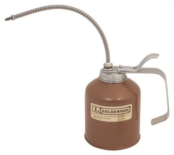 DL Goldenrod 727 Pump Oiler with Spout, 16 oz Capacity, Flexible Spout, Steel, Powder-Coated Copper Bronze