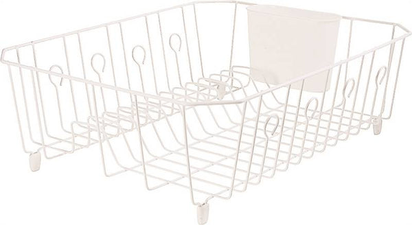 Rubbermaid 6032ARWHT Wire Dish Drainer, 13 Dishes Capacity, 17.62 in L, 13.81 in W, 5.93 in H, White