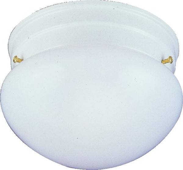 Boston Harbor Single Light Round Ceiling Fixture, 120 V, 60 W, 1-Lamp, A19 or CFL Lamp, White Fixture