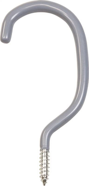 CRAWFORD SS18-25 Screw-In Bicycle Hook, 6-3/16 in L, Steel, Zinc