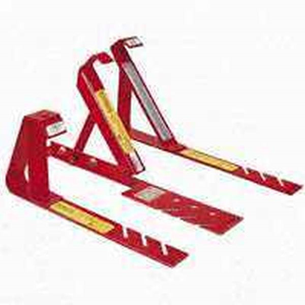 Qualcraft 2504 Fixed Roof Bracket, Adjustable, Steel, Red, Powder-Coated, For: 12/12 Fixed Pitch Roofs