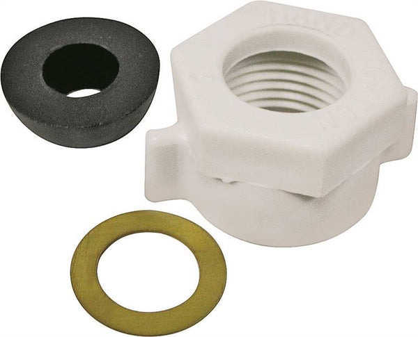 ProSource PMB-472 Ballcock Nut, Plastic, White, For: Ballcock