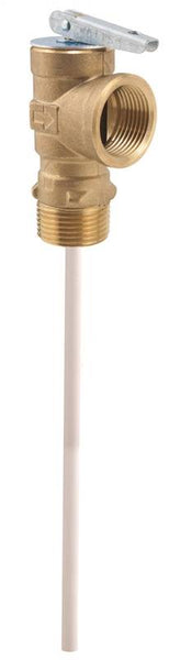 WATTS 100XL-8-125 Relief Valve, 3/4 in, MNPT x FNPT, Brass Body