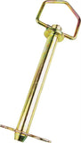 SpeeCo S071062C0 Hitch Pin, 1-1/8 in Dia Pin, 7-3/4 in L, 6-1/4 in L Usable, 2 Grade, Steel, Yellow Zinc Dichromate
