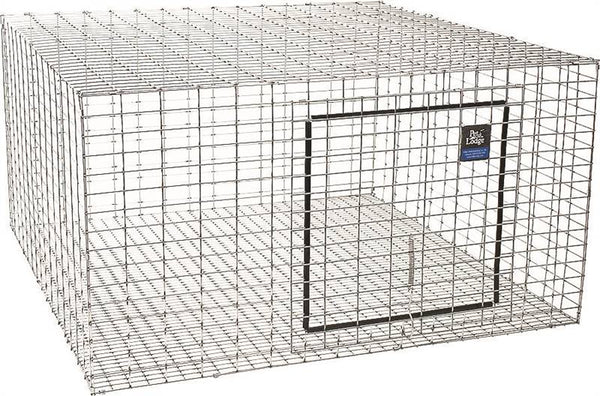 Pet Lodge AH2424 Rabbit Hutch, 24 in W, 24 in D, 16 in H, Steel/Vinyl, Galvanized