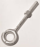 BARON 24-3/8X4-1/2 Eye Bolt, 3/8 in Thread, 2-1/2 in L Thread, 3/4 in ID x 1-1/2 in OD Dia Eye, 4-1/2 in L Shank