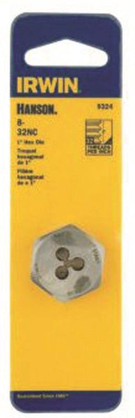 IRWIN 9324 Machine Screw Die, #8-32 Thread, NC Thread, Right Hand Thread, HCS