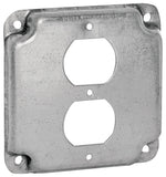 RACO 902C Exposed Work Cover, 4-3/16 in L, 4-3/16 in W, Square, Galvanized Steel, Gray