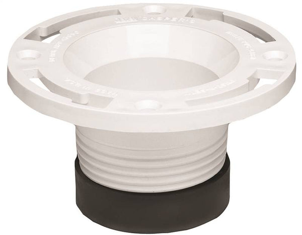 Oatey 43651 Closet Flange, 4 in Connection, PVC, White