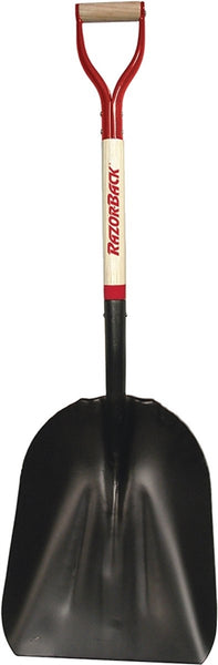 UnionTools 53121 Scoop Shovel, 14-1/4 in W Blade, 19 in L Blade, Steel Blade, Hardwood Handle, D-Shaped Handle