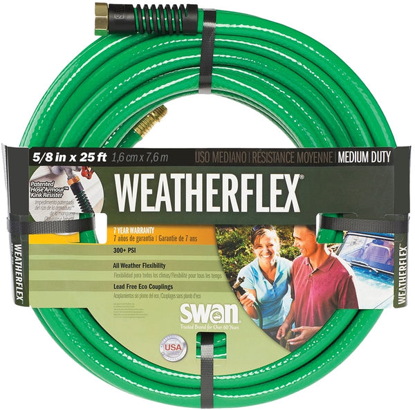 SWAN SNWF58025 Garden Hose, 25 ft L, Green