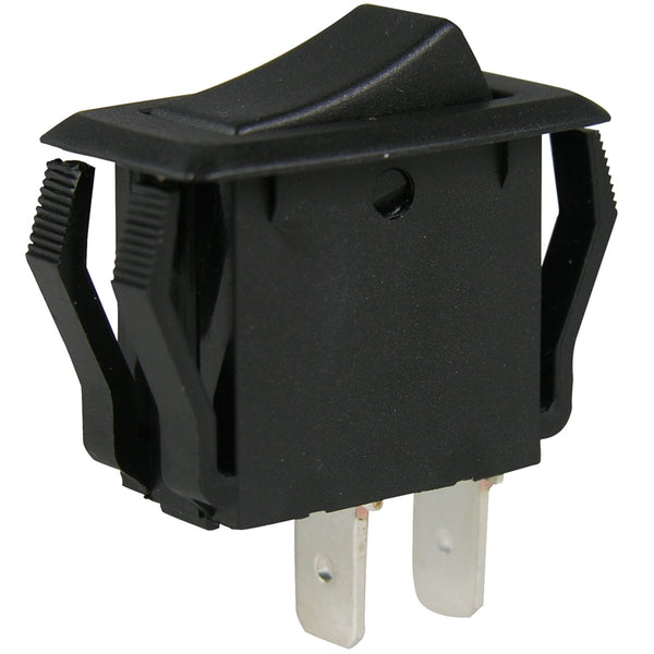 GB GSW GSW-41 Rocker Switch, 8/16 A, 125/250 V, SPST, 0.55 x 1.12 in Panel Cutout, Nylon Housing Material, Black