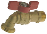 B & K 103-023 Heavy-Duty Hose Bibb, 1/2 x 3/4 in Connection, MPT x Male Hose, 200 psi Pressure, Brass Body