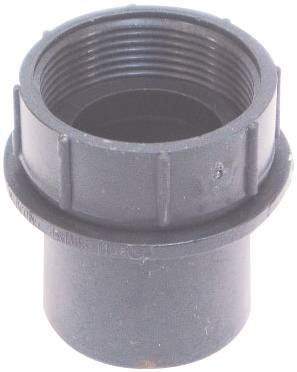 US Hardware P-081C Strainer Swivel Adapter, ABS, Black