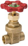 B & K ProLine Series 100-703NL Gate Valve, 1/2 in Connection, Sweat, 300/150 psi Pressure, Brass Body