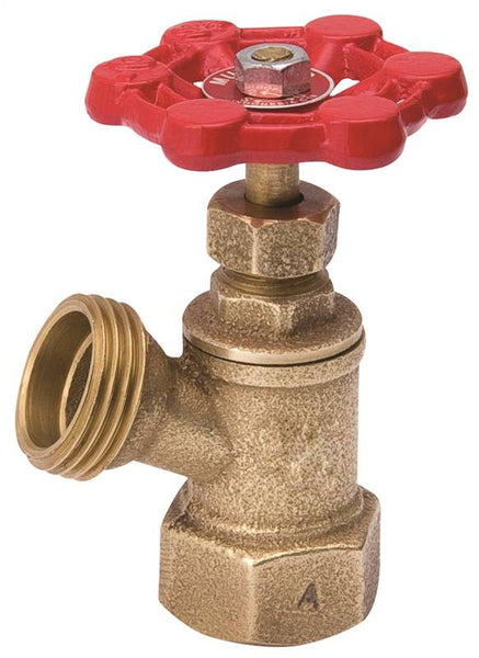 B & K ProLine Series 102-803HC Boiler Drain Valve, 1/2 in Connection, FIP, 125 psi Pressure, Brass Body