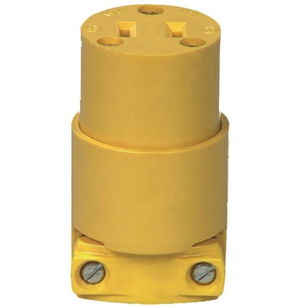 Eaton Wiring Devices 4882-BOX Electrical Connector, 2 -Pole, 15 A, 125 V, NEMA: NEMA 1-15, Yellow