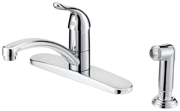 Boston Harbor 67534-1001 Kitchen Faucet, 1.8 gpm, 1-Faucet Handle, 4-Faucet Hole, Metal/Plastic, Chrome Plated