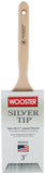 WOOSTER 5220-3 Paint Brush, 3 in W, 2-15/16 in L Bristle, Polyester Bristle, Flat Sash Handle