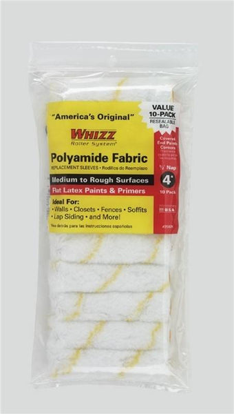 WHIZZ MAXIMUS 25001F Paint Roller Cover, 1/2 in Thick Nap, 4 in L, Polyamide Cover