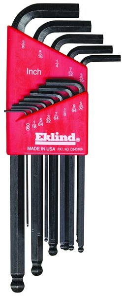 Eklind 13213 Hex Key Set, 13-Piece, Steel, Black