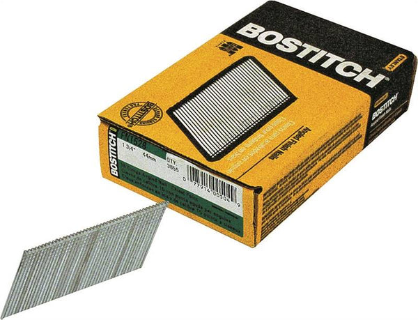 Bostitch FN1528 Finish Nail, 1-3/4 in L, 15 Gauge, Galvanized Steel, Coated, Round Head, Smooth Shank